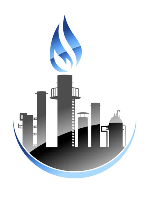 Oil Refinery Industry Logo Vector 04 Free Download