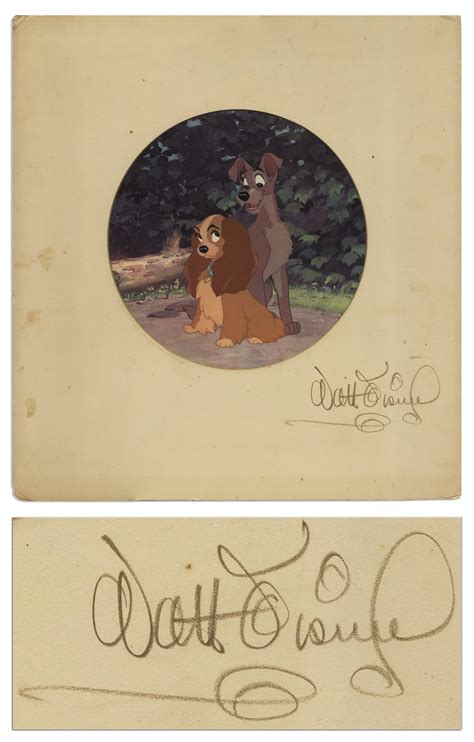 Lot Detail Walt Disney Signed Lady And The Tramp Print