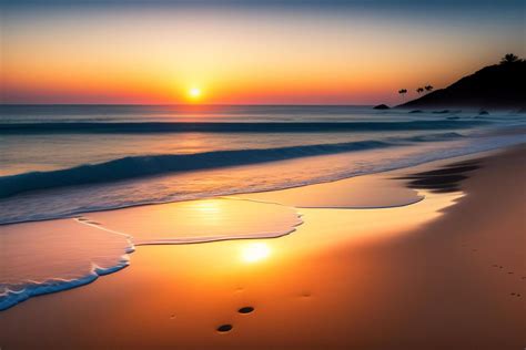 Beautiful Sunset On The Beach Seascape With Beautiful Sky 23007920