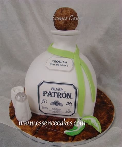 Essence Of Cakes Silver Patron Tequila Bottle Cake