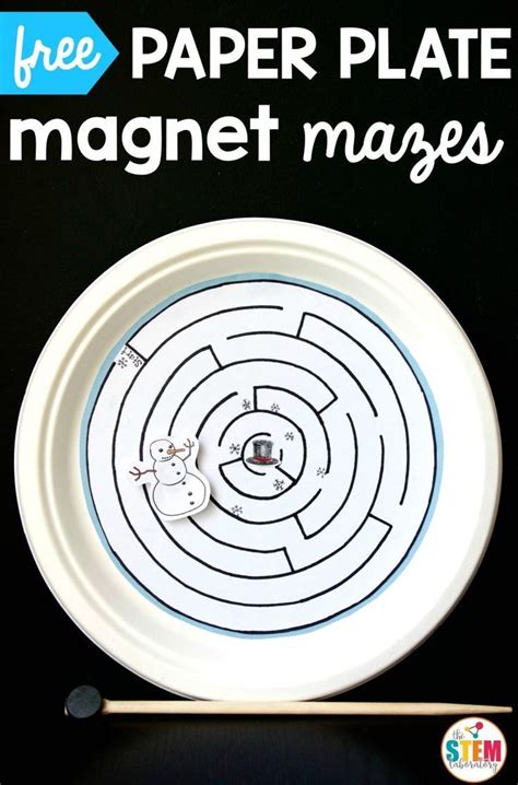 Magnetic Paper Plate Maze The Stem Laboratory Magnet Activities