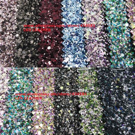 Mixed Color Chunky Glitter Fabric For Sewing Diy Accessories P708