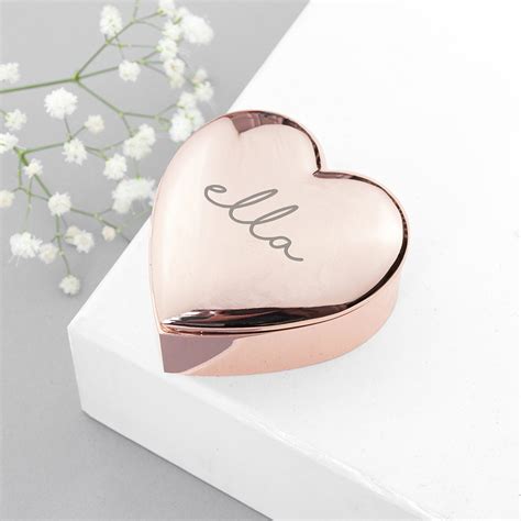 Personalised Heart Trinket Box Gift Factory