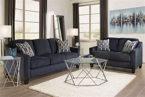 Creeal Heights Midnight Blue Sofa And Loveseat Living