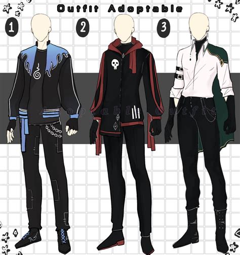 [open] adoptable outfit batch by saki19755 on deviantart manga clothes drawing anime clothes