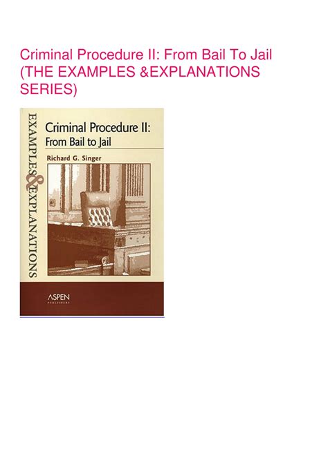 ppt read book criminal procedure ii from bail to jail the examples and explanations series