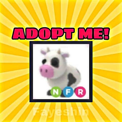 Adopt Me Neon Fly Ride Cow Nfr