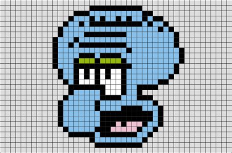 Squidward Pixel Art Pixel Art Art Squidward