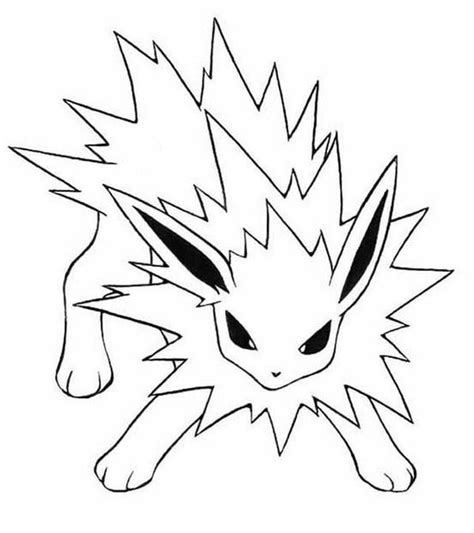 Pokemon Coloring Pages Jolteon At Free Printable