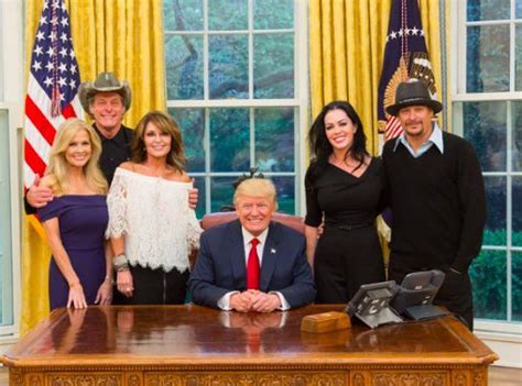Ted Nugent Sarah Palin And Kid Rock Visited The White House For Dinner