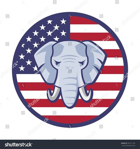 American Republican Party Election Elephant Symbol Vector 363711185