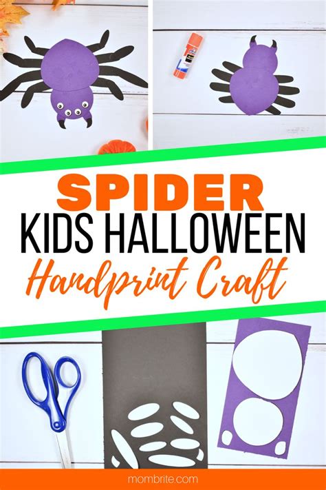 Halloween Spider Handprint Craft For Kids Free Template Handprint