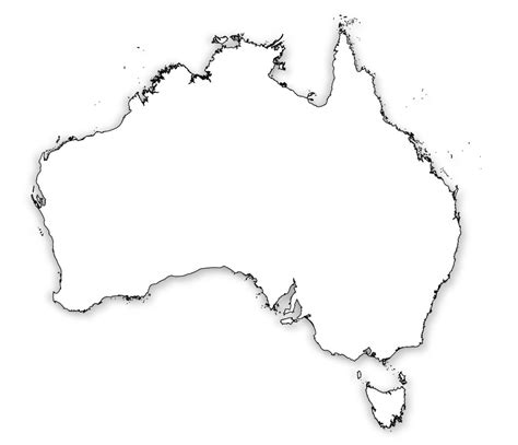 Blank Map Of Australia Outline Map Of Australia