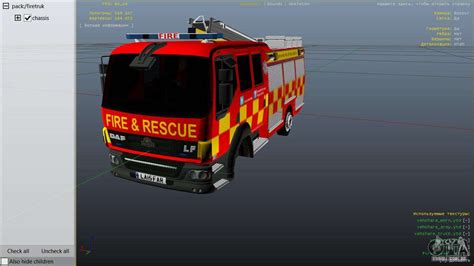 Daf Lancashire Fire And Rescue Fire Appliance Para Gta 5