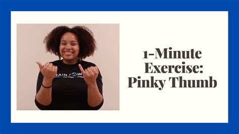 One Minute Exercise Pinky Thumb YouTube