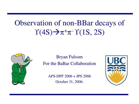 Observation Of Non Bbar Decays Of 4s Pp 1s 2s Ppt Download