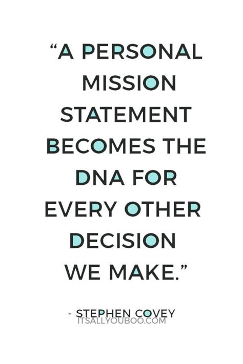 Once your personal mission statement is complete, it will seem simple. "A personal mission statement becomes the DNA for every ...
