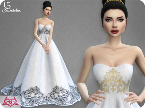 The Sims Resource Wedding Dress 7 Recolor 3 Needs Mesh