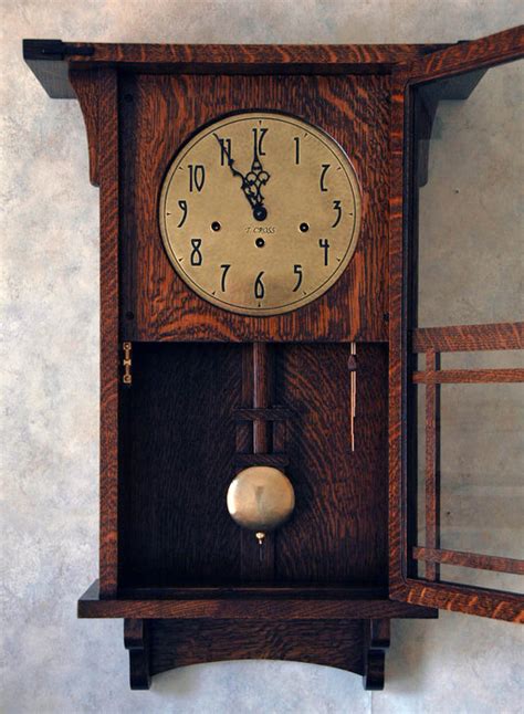 Arts And Crafts Wall Clock By Tjcross ~ Woodworking
