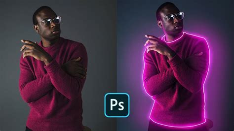 How To Create Glowing Lines On Portrait Image Photoshop Easy Tutorial