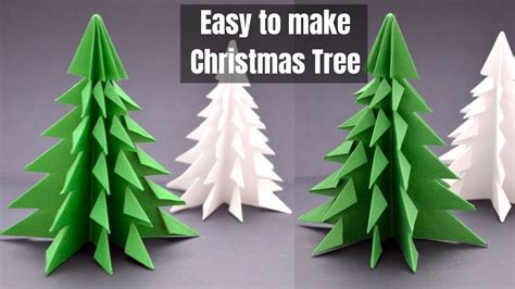 How To Make 3d Paper Christmas Tree Easy Diy Paper Xmas Tree Crafts
