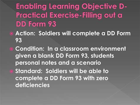 Ppt How To Complete Dd Form 93 For Soldiers Powerpoint Presentation