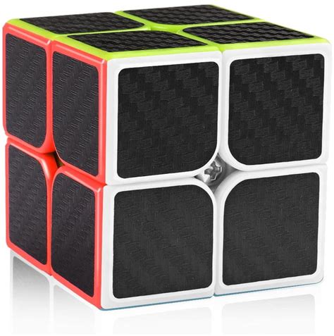 Buy Magic Cube 2x2 Stickerless Bright With Black Sticker Speed Cube