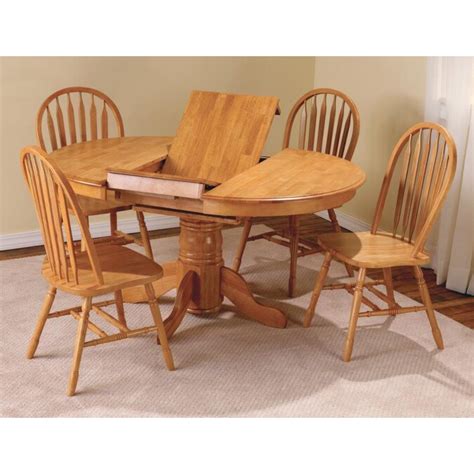 Sunset Trading Oak Selections Light Oak Dining Room Set With Round