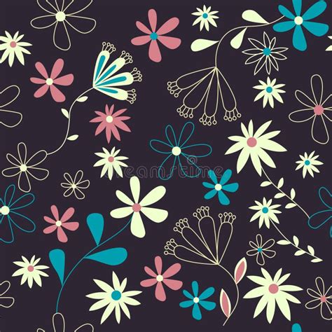 Elegant Floral Seamless Pattern Stock Vector Illustration Of