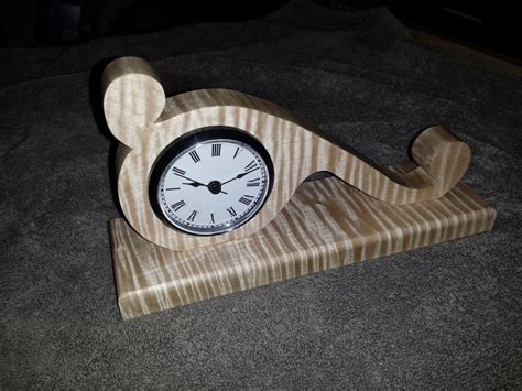 Curly Maple Desk Clock By Sumthinlikeawoodninja