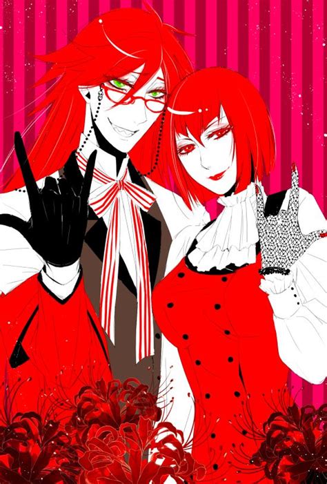 Art By Jinko 227 Grell And Madame Red ️ Grell Black Butler Black Butler