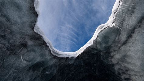 Download Wallpaper 1366x768 Cave Ice Sky Tablet Laptop Hd Background
