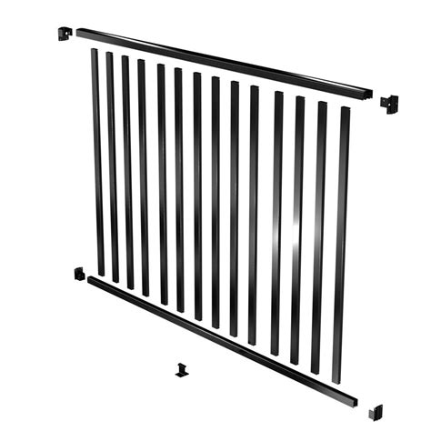 Peak Products Aluminum Fence Panel Black 4 Foot The Home Depot Canada