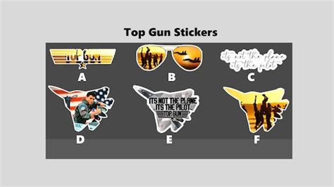 Top Gun Stickers Top Gun Maverick Stickers Etsy