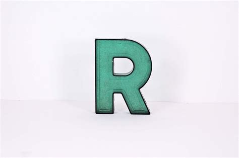 Marquee Letter R In Red Etsy