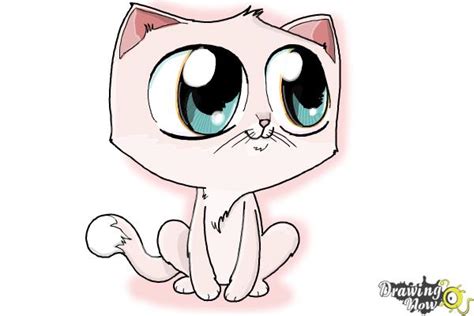How To Draw A Cute Cat Drawingnow