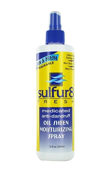 Many people don't use products that contain these because of fears that they stunt hair growth, while others experience no such problems. Sulfur 8-box#27 Fresh Oil Sheen Moisturizing Spray (12 oz)