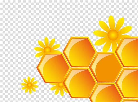 Honeycomb Honey Yellow Honey Honey Grid Transparent Background PNG