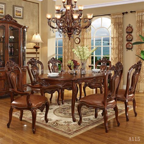 Get extra 5% off with coupon click here! Classic Italian Dining Room Sets With Leather Dining Chair ...