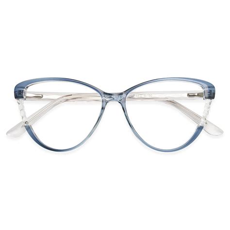 tr7569 cat eye butterfly blue eyeglasses frames leoptique