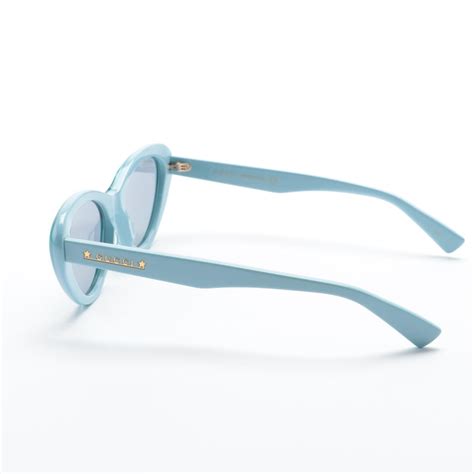 gucci gg1170s light blue cat eye sunglasses with case ebth