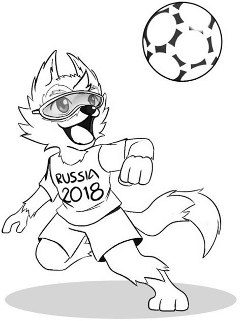 Zabivaka O Mascote Da Copa Do Mundo De Futebol Russia 2018 Desenhos