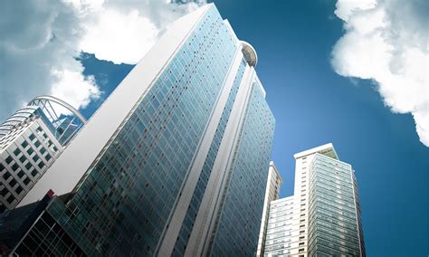무료 이미지 건축물 하늘 지평선 건물 시티 마천루 도시 풍경 도심 반사 사무실 경계표 정면 푸른 탑