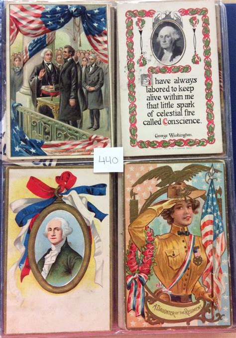 Patriotic And Presidents Holiday Greeting Album Approx 100 Postcards