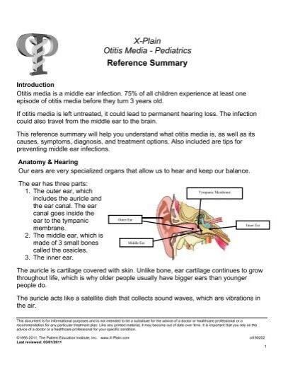 Otitis Media Pediatrics