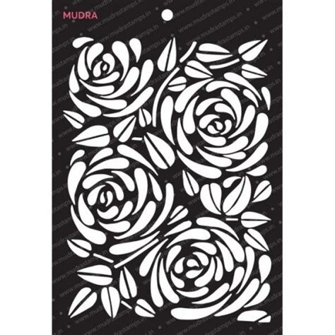 Mudra Stencils Floral Abstract Must5002 Hndmd