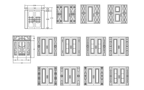 Autocad File Many Doors And Window Elevation Cad Block Free Download