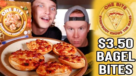 reviewing one bite s bagel bites youtube