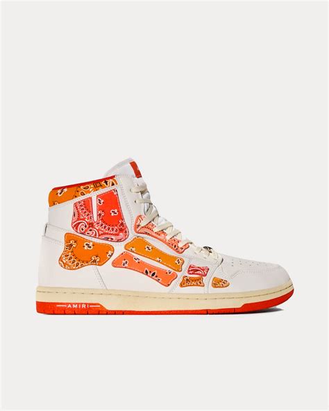 Amiri Skel Top Bandana Orange High Top Sneakers Sneak In Peace