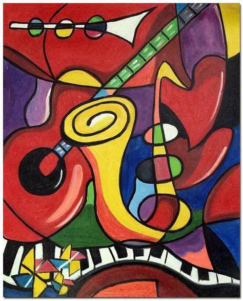 Shop for picasso cubism wall art from the world's greatest living artists. Musical Instruments - Pablo Picasso Cubism Hand Painted ...